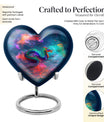 Large 10-inch dragon heart urn for women's ashes