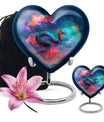 Large 10-inch dragon heart urn for women's ashes