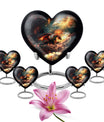 heart-shaped dragon urn