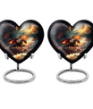 heart-shaped dragon urn