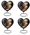 heart-shaped dragon urn