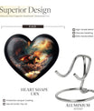 heart-shaped dragon urn