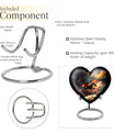 heart-shaped dragon urn