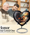 heart-shaped dragon urn