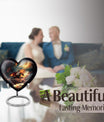 heart-shaped dragon urn