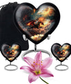 heart-shaped dragon urn
