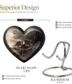Heart-shaped aluminium dragon urn for adult ashes with engraving option