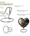 Heart-shaped aluminium dragon urn for adult ashes with engraving option