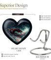 Heart shaped dragon urn