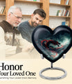 Heart shaped dragon urn