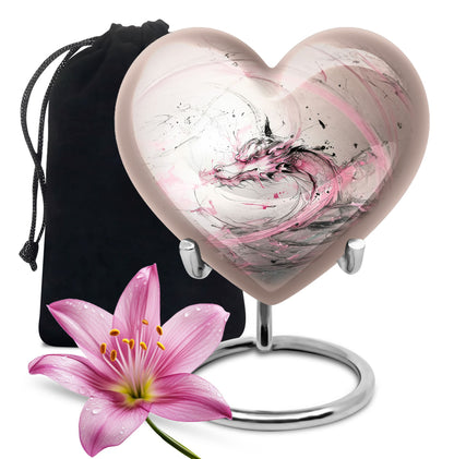 Pink Dragon Cremation Urn for Adults - Memorial Urns For Large Human Ashes