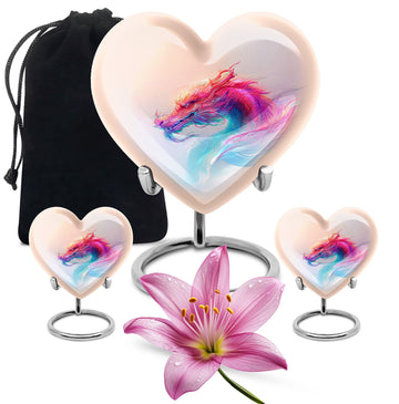 10 inch large Urn with 2 Keepsake 3 Inch Urns
