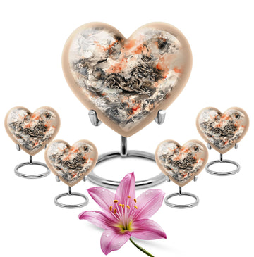 10 inch large Urn with 4 Keepsake 3 Inch Urns