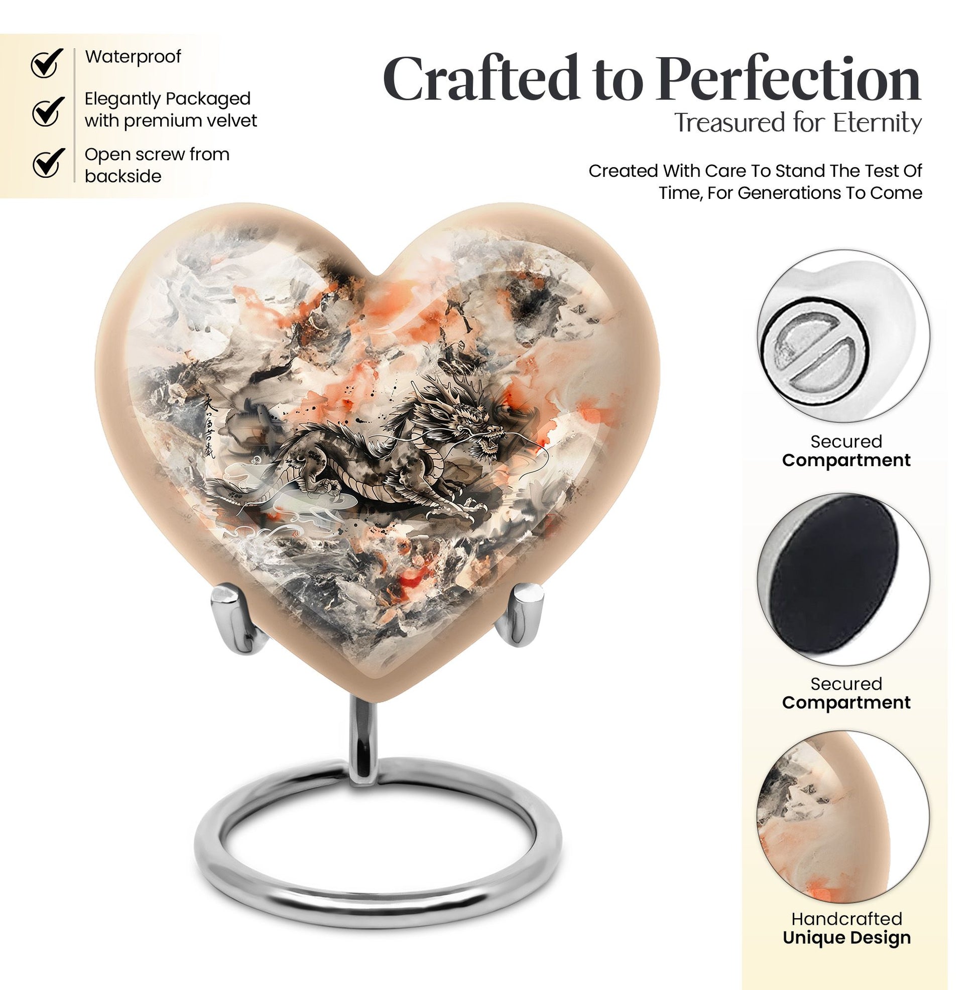 dragon heart urn for mom's ashes
