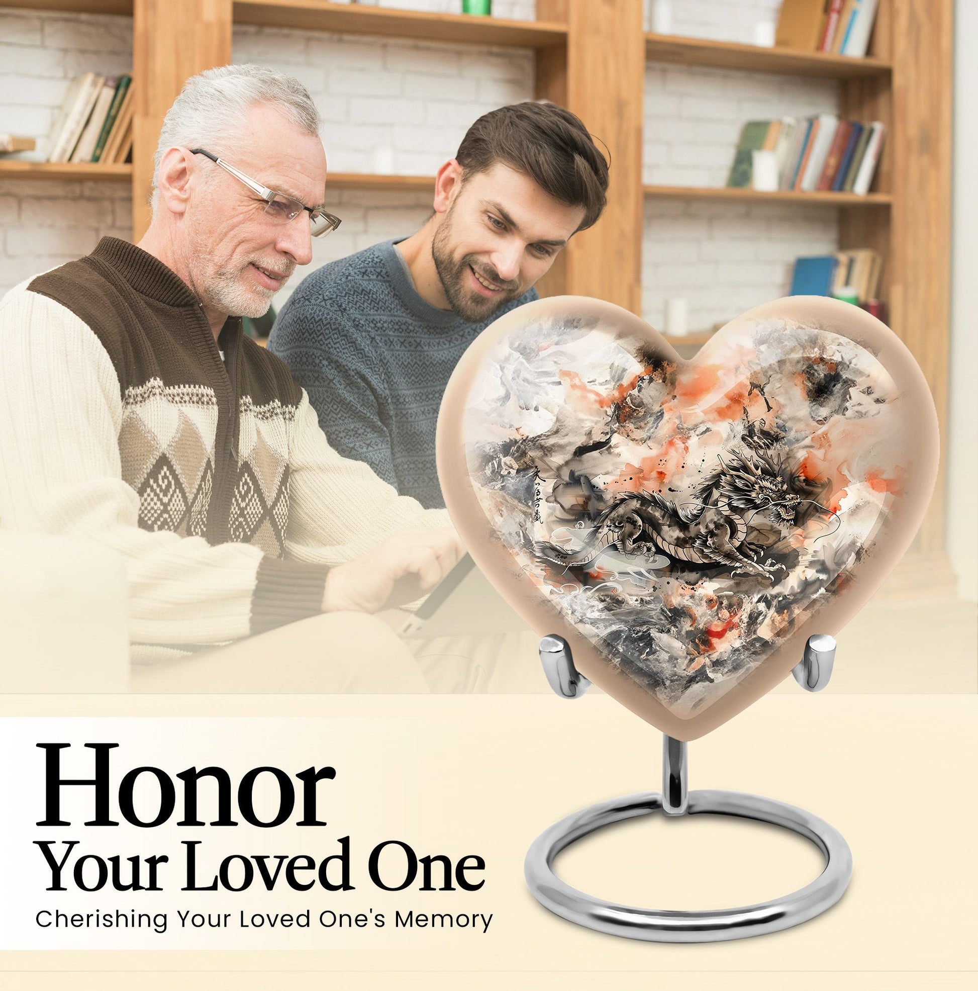 dragon heart urn for mom's ashes