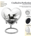 Heart Design Dragon Urn