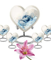 Abstract themed 10-inch heart design dragon urn for memorial, customized engraving, in aluminium