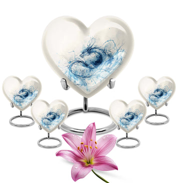 10 inch large Urn with 4 Keepsake 3 Inch Urns