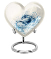 Abstract themed 10-inch heart design dragon urn for memorial, customized engraving, in aluminium