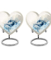 Abstract themed 10-inch heart design dragon urn for memorial, customized engraving, in aluminium