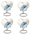 Abstract themed 10-inch heart design dragon urn for memorial, customized engraving, in aluminium