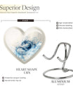 Abstract themed 10-inch heart design dragon urn for memorial, customized engraving, in aluminium