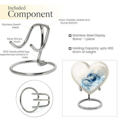 Abstract themed 10-inch heart design dragon urn for memorial, customized engraving, in aluminium
