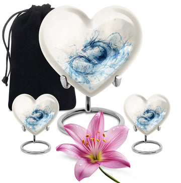 10 inch large Urn with 2 Keepsake 3 Inch Urns
