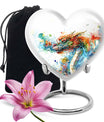 heart-shaped dragon urn