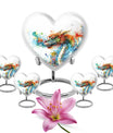 heart-shaped dragon urn