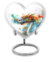 heart-shaped dragon urn