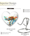 heart-shaped dragon urn