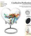 heart-shaped dragon urn