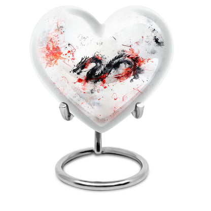 abstract heart design dragon Urn