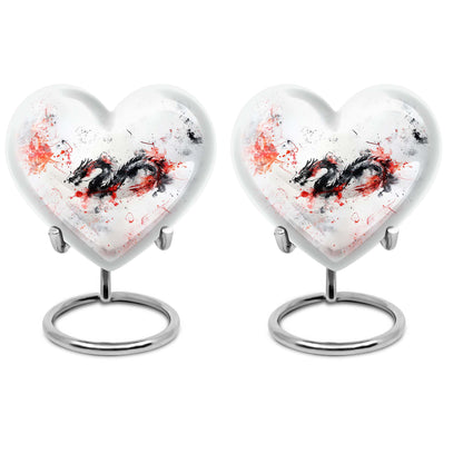 abstract heart design dragon Urn