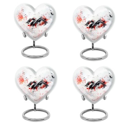 abstract heart design dragon Urn