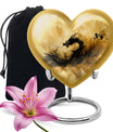 heart shaped dragon urn for cremation ashes.