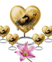 heart shaped dragon urn for cremation ashes.