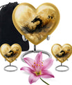 heart shaped dragon urn for cremation ashes.