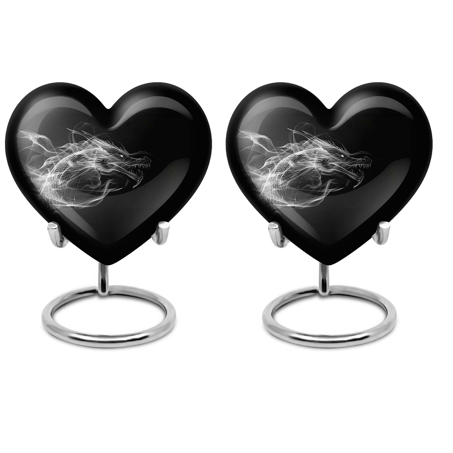 10-inch heart-shaped dragon urn for adult ashes