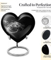 10-inch heart-shaped dragon urn for adult ashes