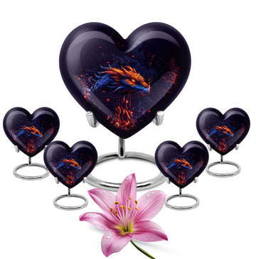 10 inch large Urn with 4 Keepsake 3 Inch Urns