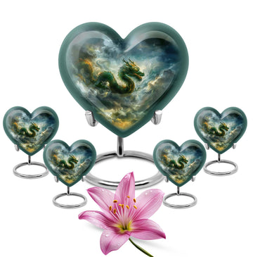 10 inch large Urn with 4 Keepsake 3 Inch Urns