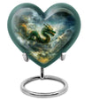 heart-shaped dragon urn for human ashes