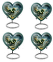 heart-shaped dragon urn for human ashes