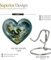 heart-shaped dragon urn for human ashes