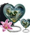 heart-shaped dragon urn for human ashes
