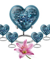 Heart-shaped diamond urn