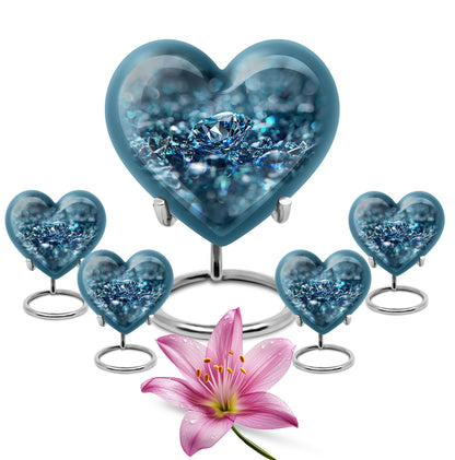 Heart-shaped diamond urn