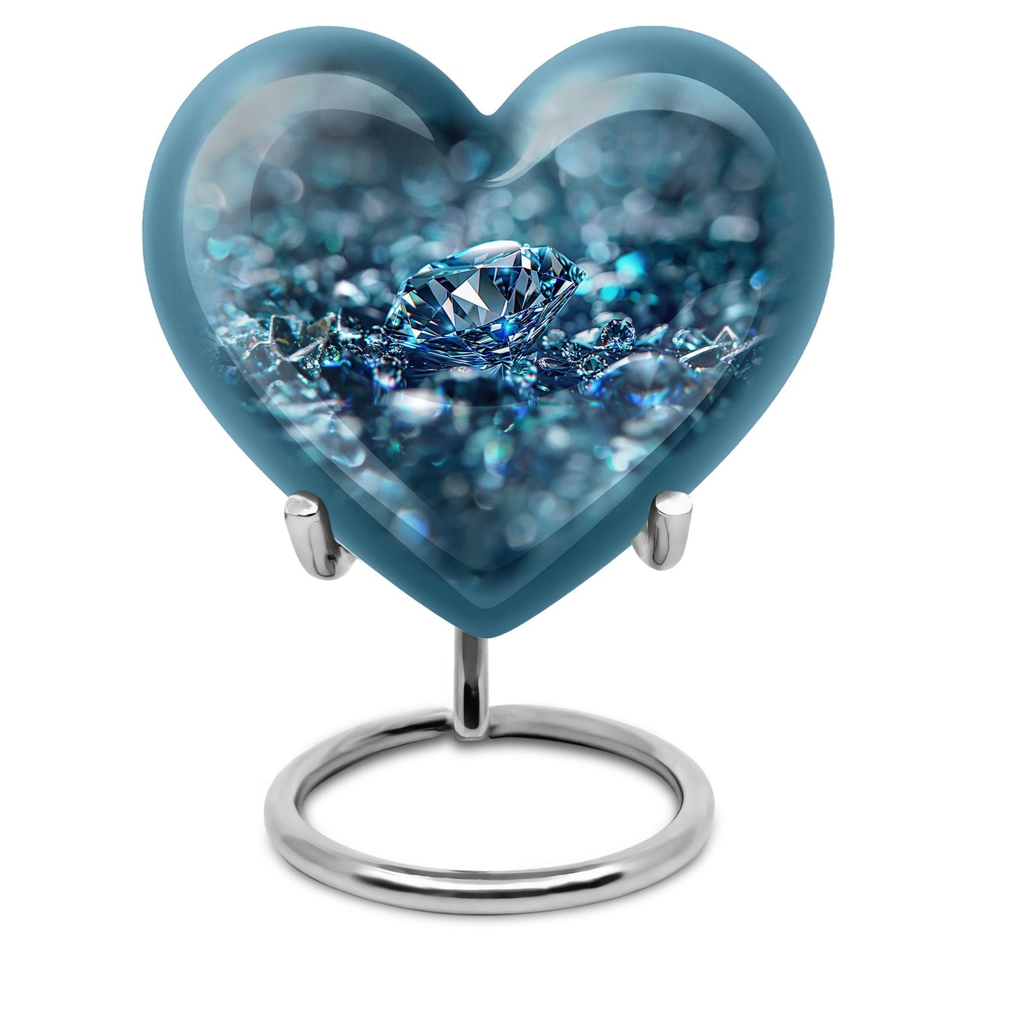 Heart-shaped diamond urn